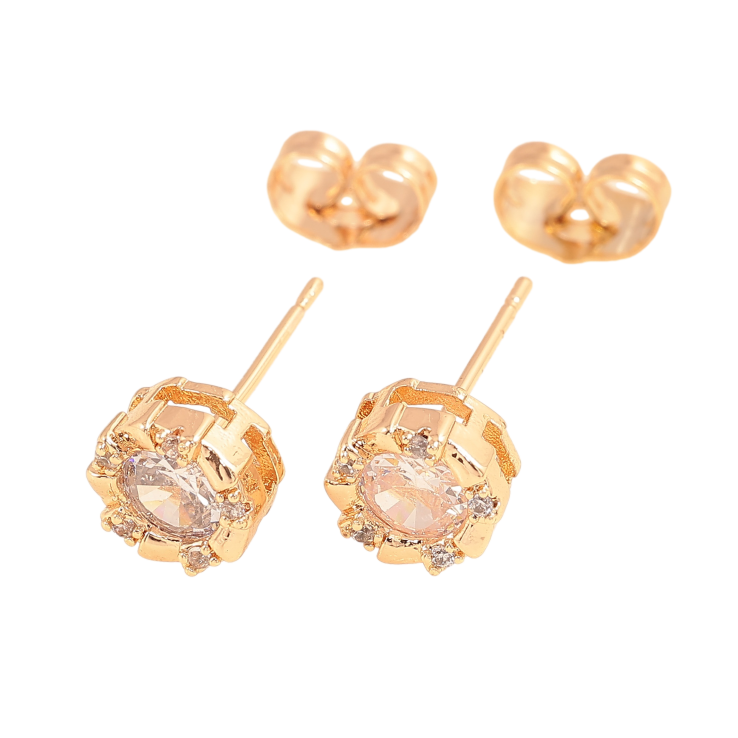 Сережки Xuping колір Позолота 18К пусети "Візерунок з кристалами" фото №19 Сережки Xuping колір Позолота 18К пусети "Візерунок з кристалами" фото №19