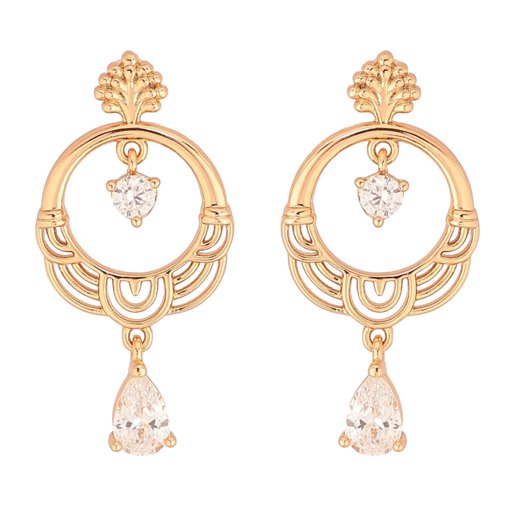 Серьги Xuping цвет Позолота 18К пусеты "Декоративные подвески с кристаллами" фото №20