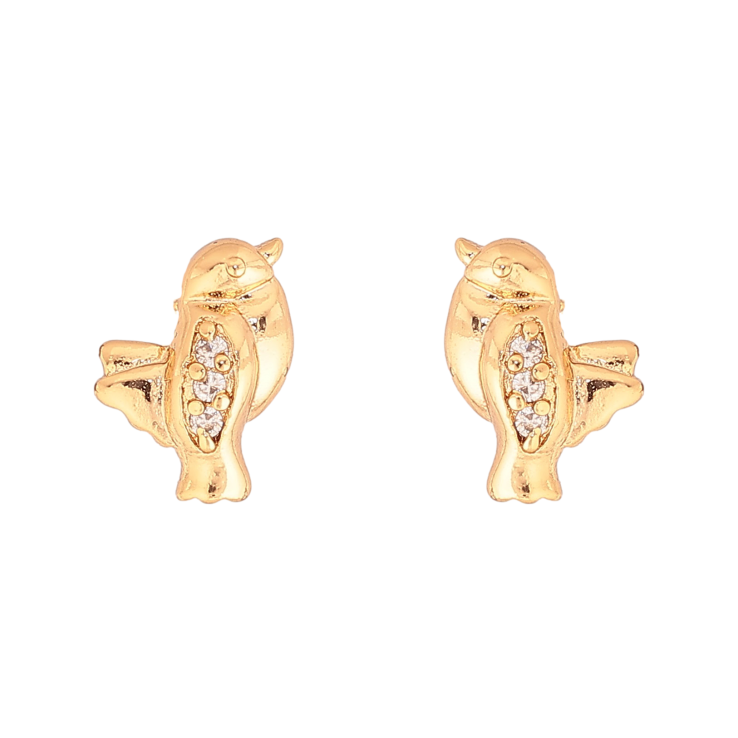 Сережки Xuping колір Позолота 18K пусети "Пташки" фото №24