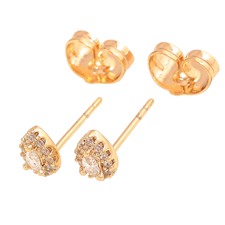 Сережки Xuping колір Позолота 18К пусети "Кристальні крапельки" фото №18 Сережки Xuping колір Позолота 18К пусети "Кристальні крапельки" фото №18