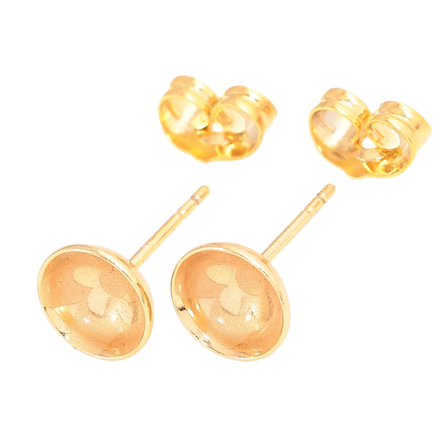 Сережки Xuping колір Позолота 18К пусети "Візерунок напиленням" фото №1