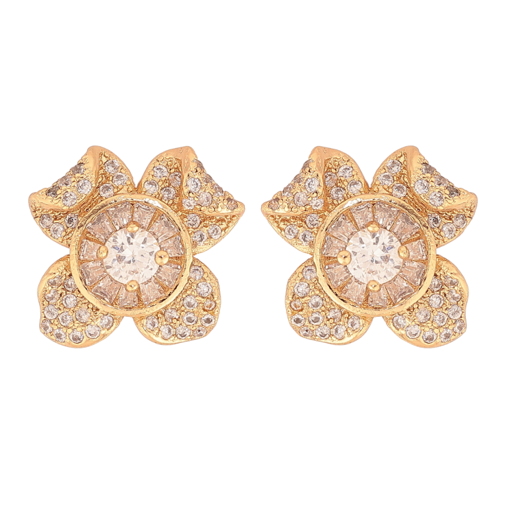 Серьги Xuping цвет Позолота 18К пусеты "Цветочки с инкрустацией кристаллами" фото №7 Серьги Xuping цвет Позолота 18К пусеты "Цветочки с инкрустацией кристаллами" фото №7