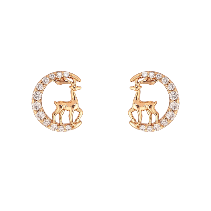 Сережки Xuping колір Позолота 18К пусети "Олені" фото №17