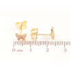 Сережки Xuping колір Позолота 18К пусети "Метелики з кристалами" фото №2