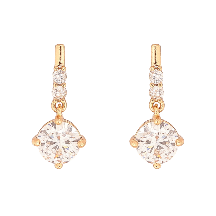 Серьги Xuping цвет Позолота 18К пусеты "Подвески с кристаллами" фото №1 Серьги Xuping цвет Позолота 18К пусеты "Подвески с кристаллами" фото №1