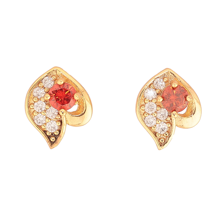 Серьги Xuping цвет Позолота 18К пусеты "Узор с красными кристаллами" на одну сторону фото №7 Серьги Xuping цвет Позолота 18К пусеты "Узор с красными кристаллами" на одну сторону фото №7