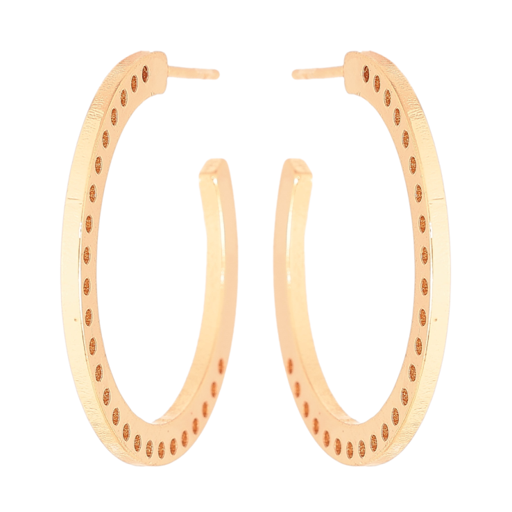 Сережки Xuping колір Позолота 18K пусети "Напівкільця з візерунком" фото №4