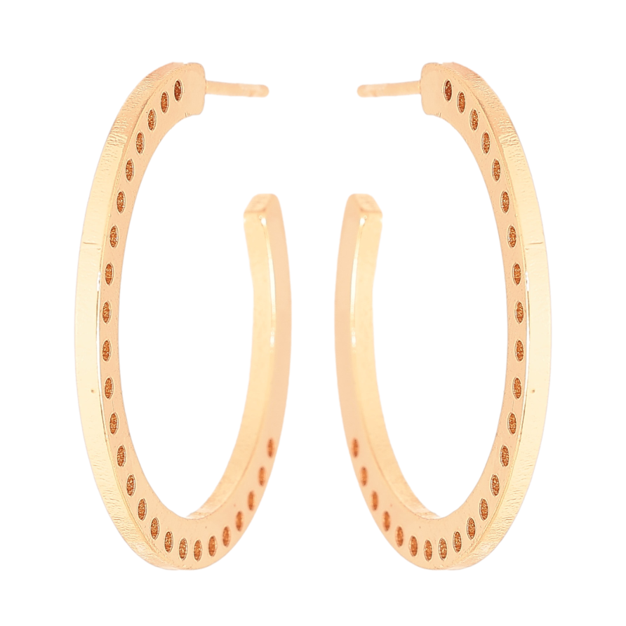 Сережки Xuping колір Позолота 18K пусети "Напівкільця з візерунком" фото №1