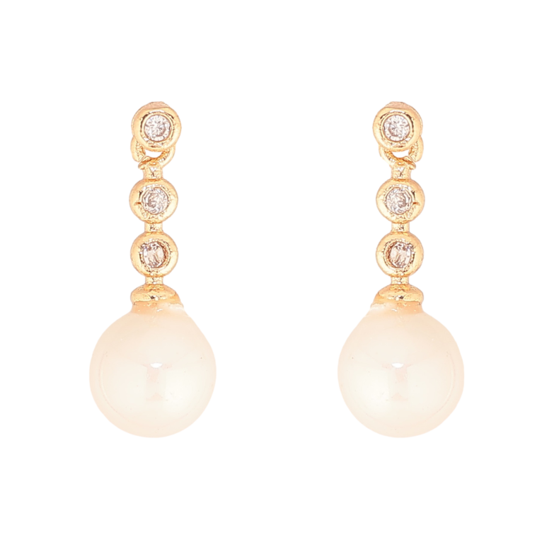 Сережки Xuping колір Позолота 18К пусети "Перлинні підвіски" фото №1 Сережки Xuping колір Позолота 18К пусети "Перлинні підвіски" фото №1