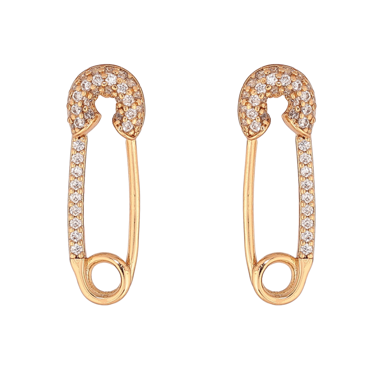 Сережки Xuping колір Позолота 18К пусети "Шпильки з інкрустацією кристалами" фото №1