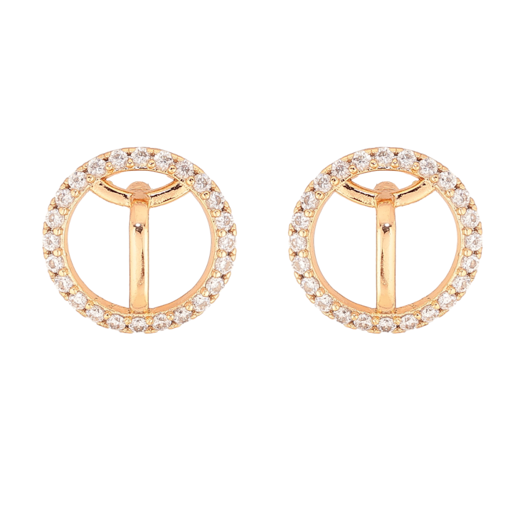 Сережки Xuping колір Позолота 18К пусети "Кільця з кристалами" фото №25 Сережки Xuping колір Позолота 18К пусети "Кільця з кристалами" фото №25