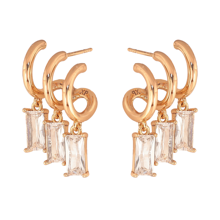 Серьги Xuping цвет Позолота 18К пусеты "Кристальные подвески" фото №13 Серьги Xuping цвет Позолота 18К пусеты "Кристальные подвески" фото №13