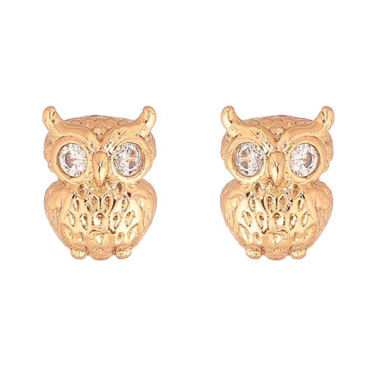 Сережки Xuping колір Позолота 18К пусети "Сови" фото №12