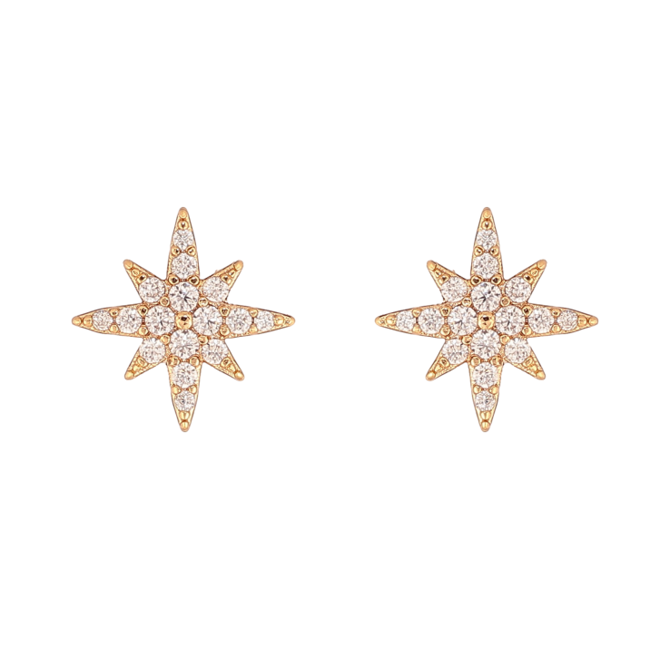Сережки Xuping колір Позолота 18К пусети "Зірки з кристалами" фото №21