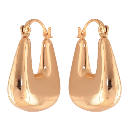 Серьги Xuping цвет Позолота 18K замок-булавка "Объемные" фото №1