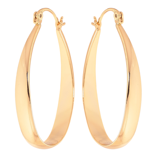 Серьги Xuping цвет Позолота 18K замок-булавка "Овальные" фото №1