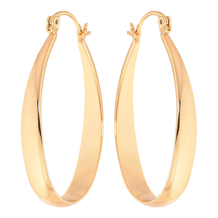 Сережки Xuping колір Позолота 18K замок-шпилька "Овальні" фото №3
