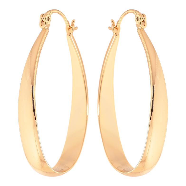 Сережки Xuping колір Позолота 18K замок-шпилька "Овальні" фото №1 Сережки Xuping колір Позолота 18K замок-шпилька "Овальні" фото №1