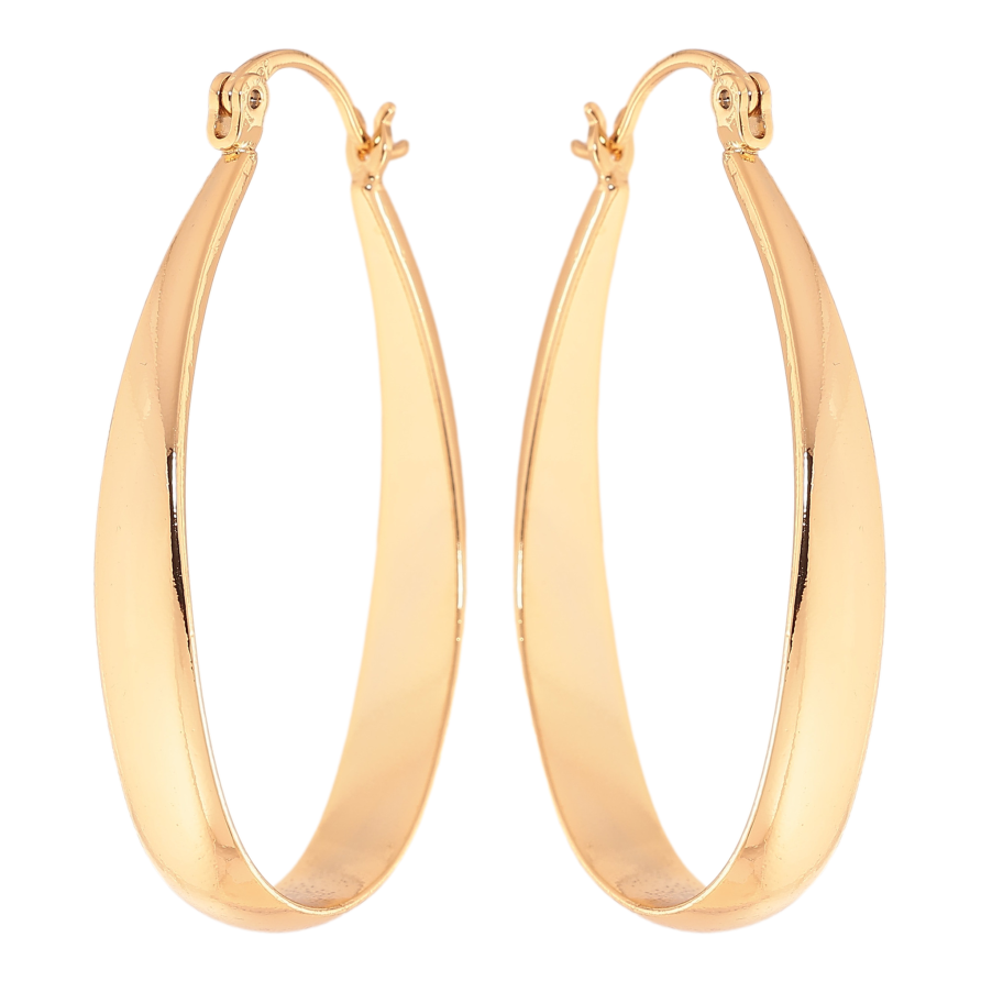 Сережки Xuping колір Позолота 18K замок-шпилька "Овальні" фото №1 Сережки Xuping колір Позолота 18K замок-шпилька "Овальні" фото №1