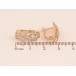 Серьги Xuping цвет Позолота 18К+Родий английский замок "Узор  с кристаллами" фото №2