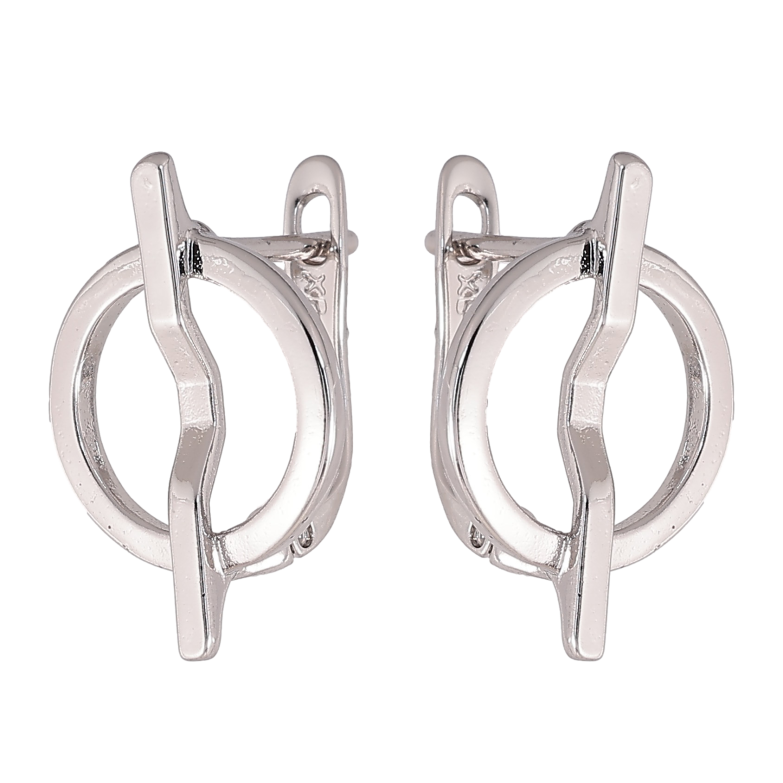 Сережки Xuping колір Родій англійський замок "Декоративний візерунок" фото №1