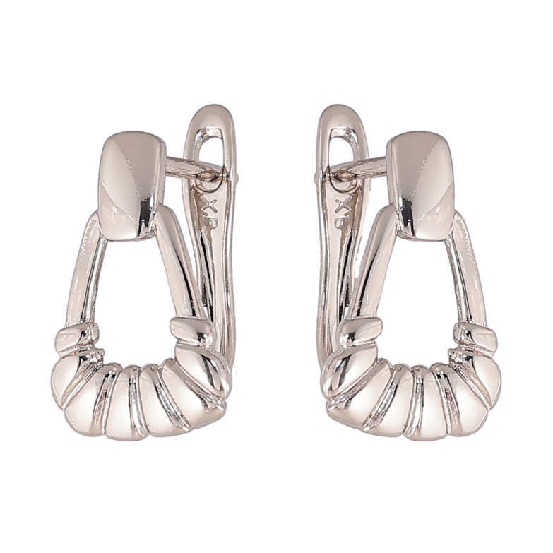 Сережки Xuping колір Родій англійський замок "Декоративний візерунок" фото №1