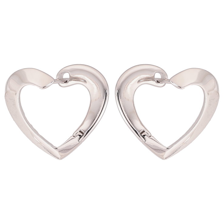 Сережки Xuping колір Родій англійський замок "Сердечка" фото №21