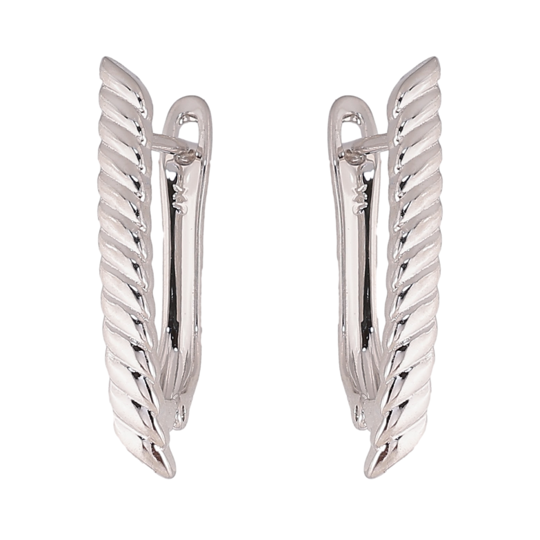 Сережки Xuping колір Родій англійський замок "Декоративний візерунок" фото №1