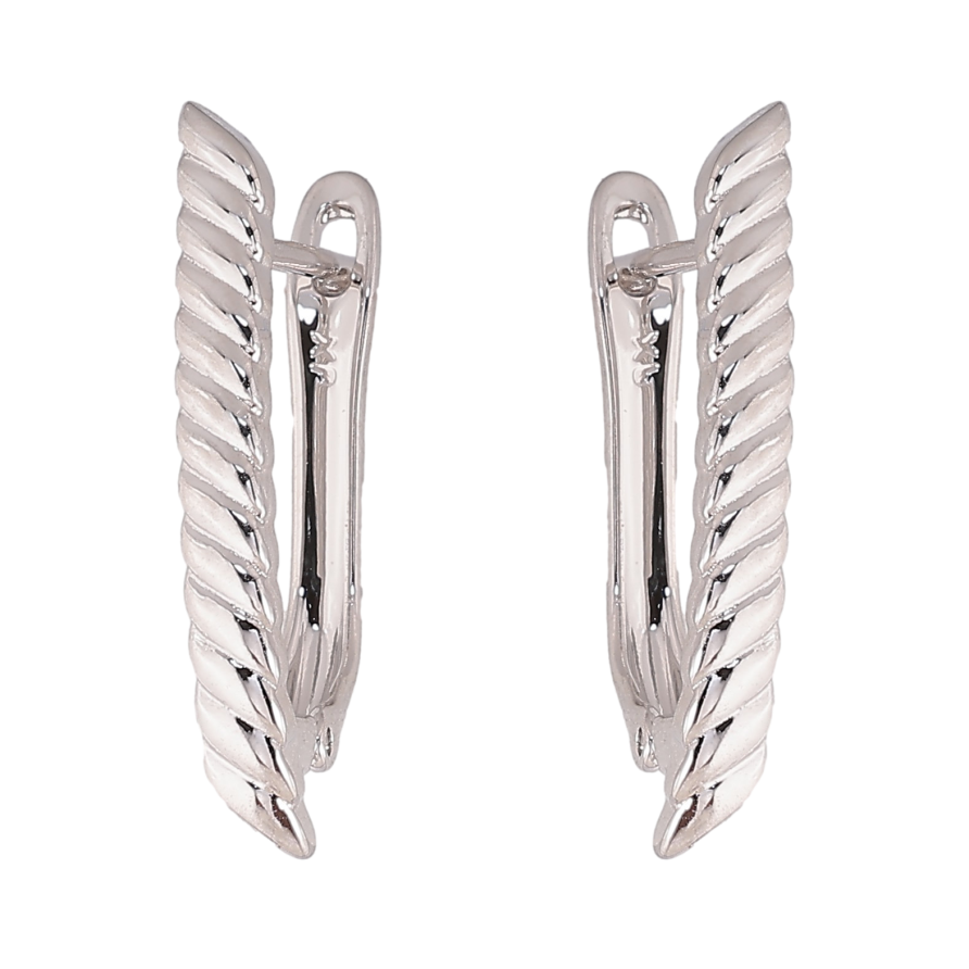 Сережки Xuping колір Родій англійський замок "Декоративний візерунок" фото №1