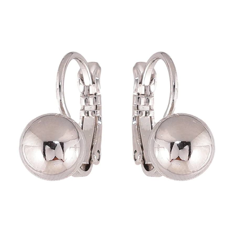 Сережки Xuping колір Родій французький замок "Кульки на дужках" ø 8мм фото №1