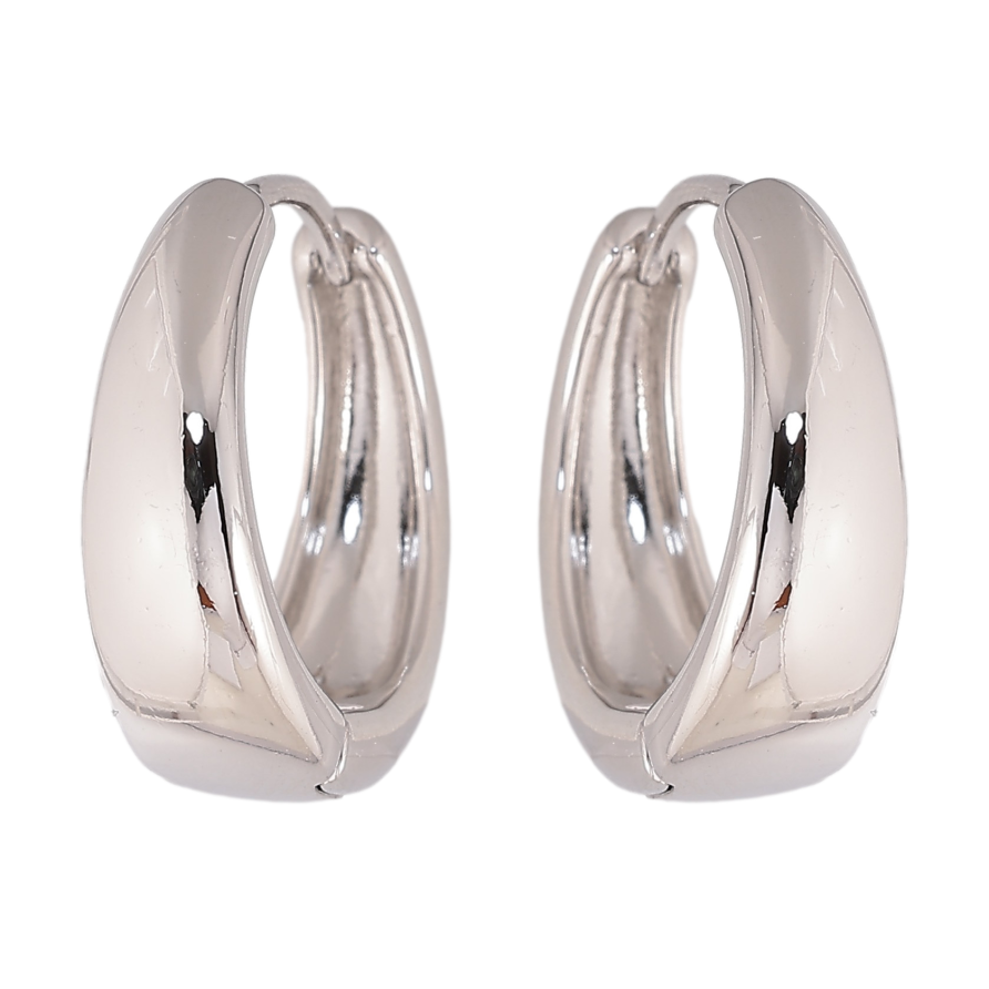 Серьги Xuping цвет Родий колечки "Классика" ø 20мм фото №1 Серьги Xuping цвет Родий колечки "Классика" ø 20мм фото №1