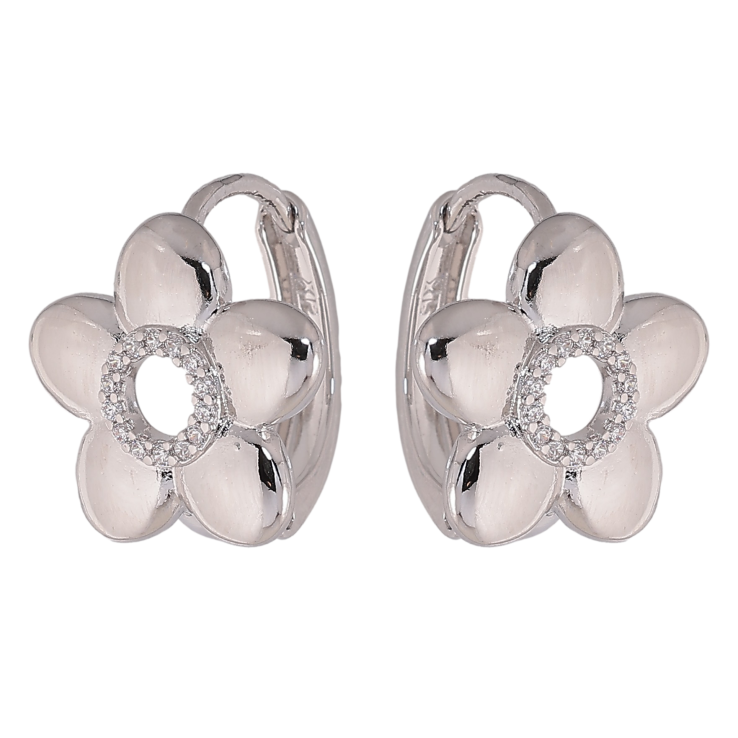 Сережки Xuping колір Родій колечка "Квіточки" фото №9