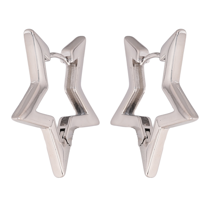 Сережки Xuping колір Родій колечка "Зірки" фото №13