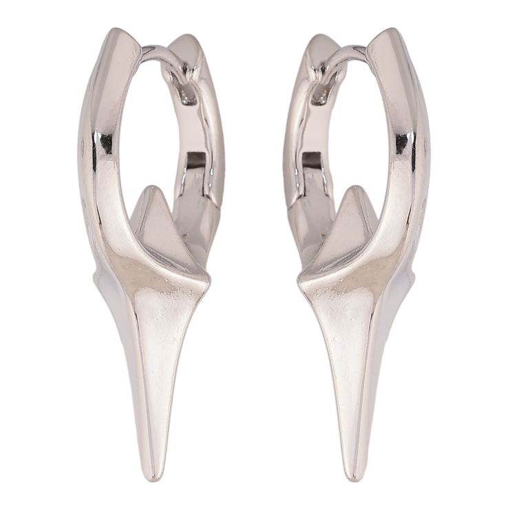 Серьги Xuping цвет Родий колечки "Декоративный узор" фото №20