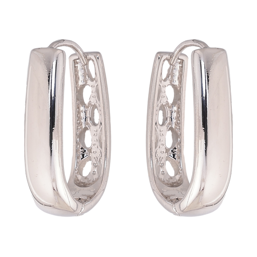 Серьги Xuping цвет Родий колечки "Декоративные" фото №1