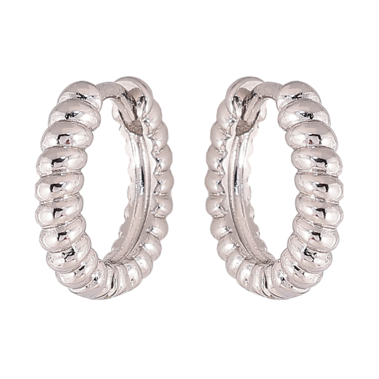 Серьги Xuping цвет Родий колечки "Декоративный узор" фото №1 Серьги Xuping цвет Родий колечки "Декоративный узор" фото №1