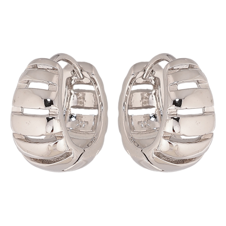 Серьги Xuping цвет Родий колечки "Декоративный узор" фото №15