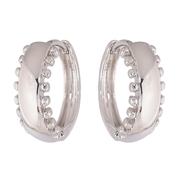 Сережки Xuping колір Родій колечка "Декоративний візерунок" фото №20