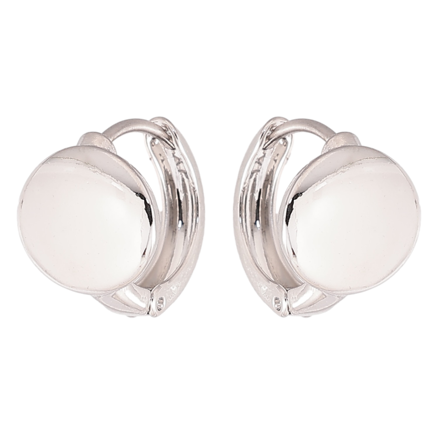 Сережки Xuping колір Родій колечка "Кола" фото №1