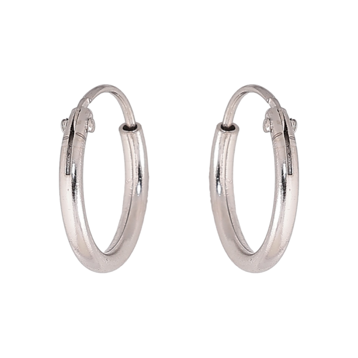 Сережки Xuping колір Родій колечка "Класика, шир. 1мм" ø 10мм фото №21