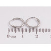 Серьги Xuping цвет Родий колечки "Классика, шир. 1мм" ø 10мм фото №2