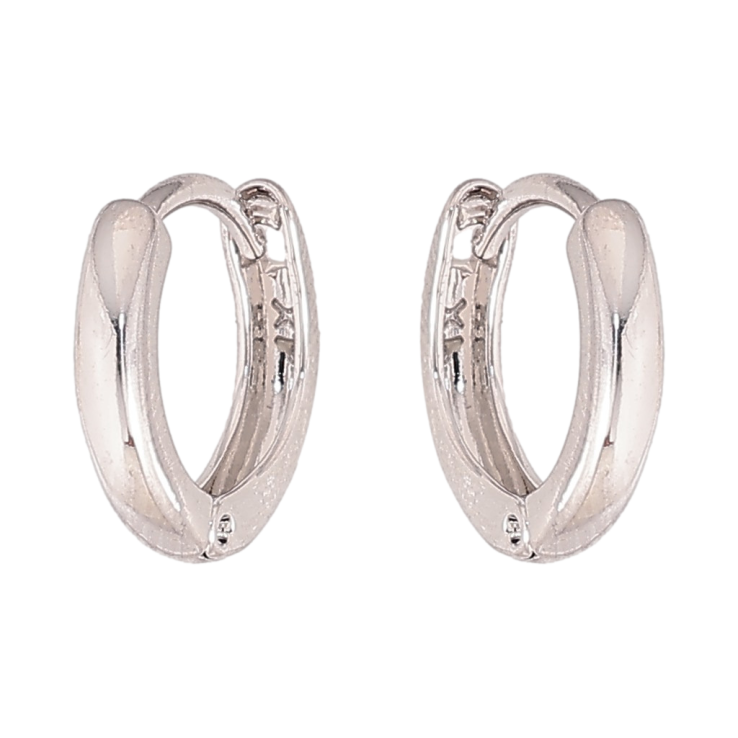 Сережки Xuping колір Родій колечка "Класика, шир. 2мм" ø 11мм фото №24