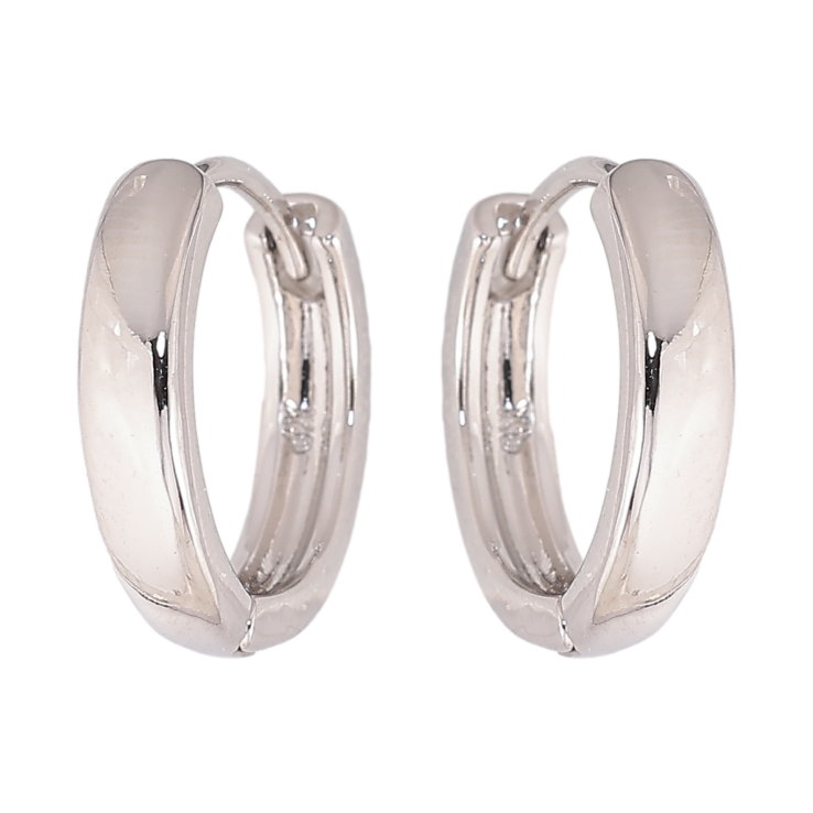 Сережки Xuping колір Родій колечка "Класика, шир. 3мм" ø 15мм фото №24