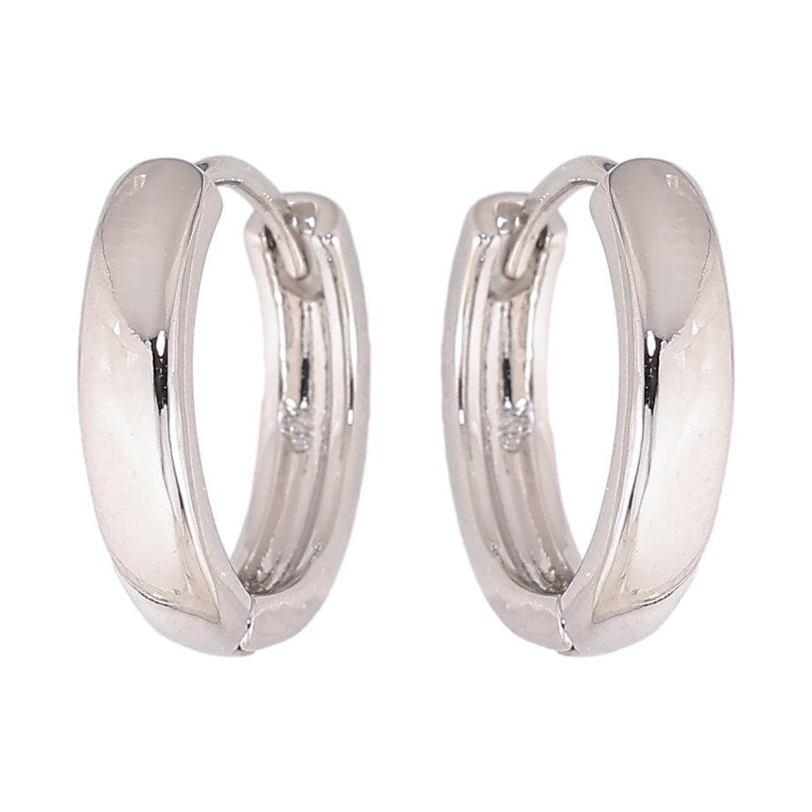 Сережки Xuping колір Родій колечка "Класика, шир. 3мм" ø 15мм фото №1 Сережки Xuping колір Родій колечка "Класика, шир. 3мм" ø 15мм фото №1