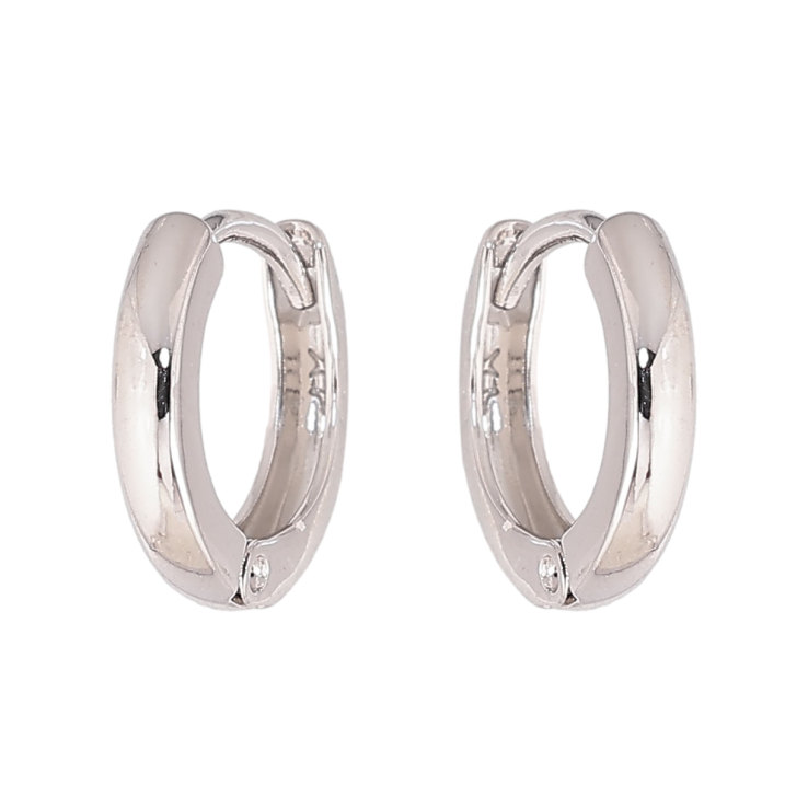 Сережки Xuping колір Родій колечка "Класика, шир. 2мм" ø 12мм фото №22