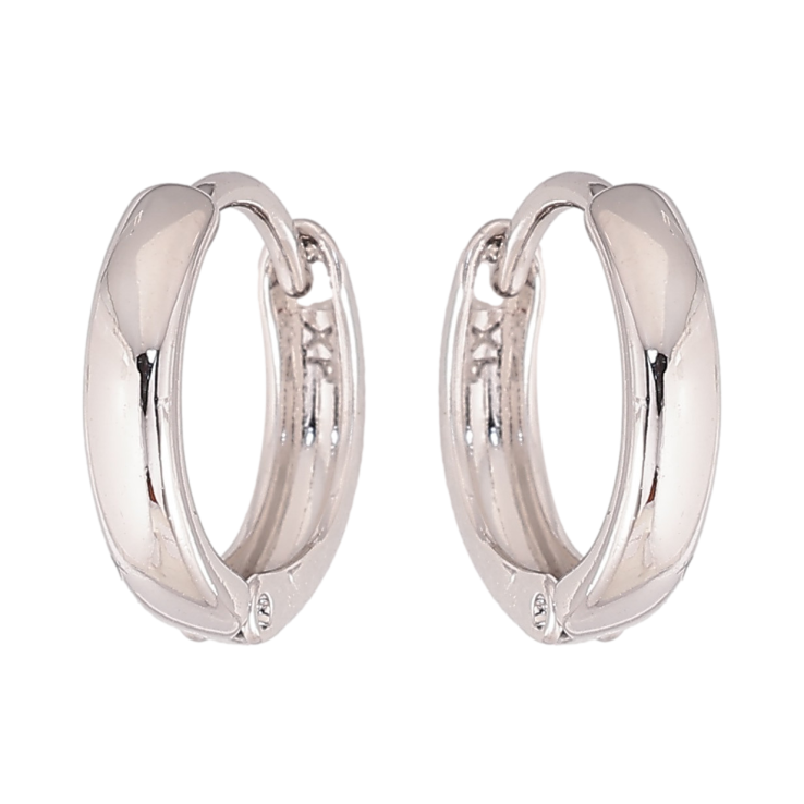 Сережки Xuping колір Родій колечка "Класика, шир. 3мм" ø 14мм фото №11