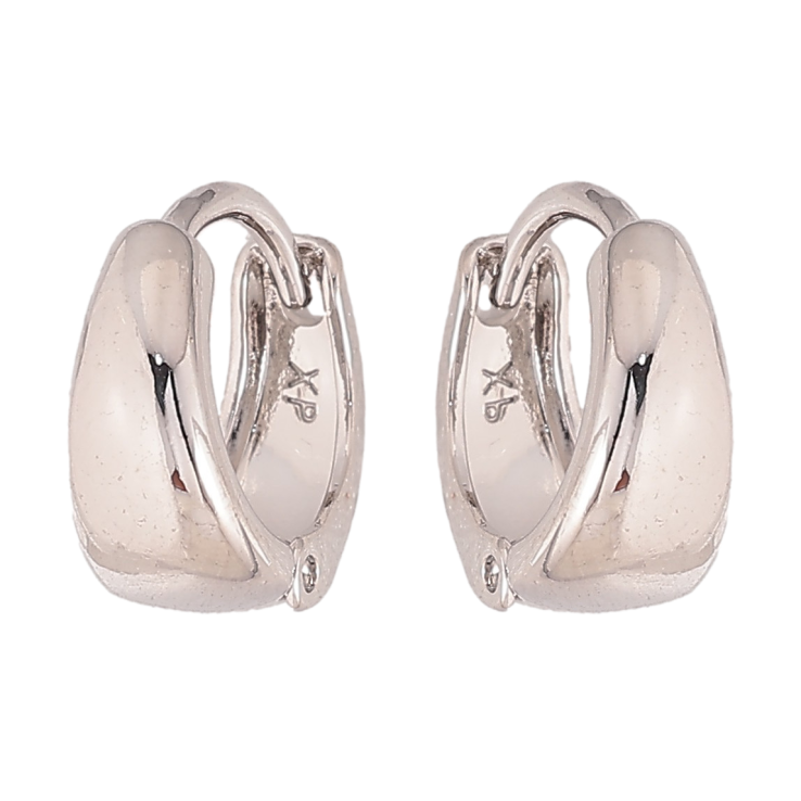 Сережки Xuping колір Родій колечка "Класика" ø 12мм фото №25