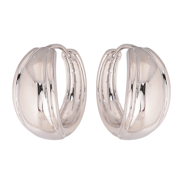 Сережки Xuping колір Родій колечка "Декоративний візерунок" фото №7