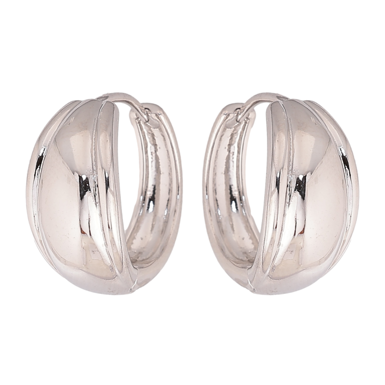 Серьги Xuping цвет Родий колечки "Декоративный узор" фото №1