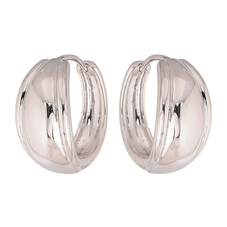 Сережки Xuping колір Родій колечка "Декоративний візерунок" фото №1